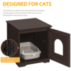 Easyfashion Cat Litter Box End Table, Espresso