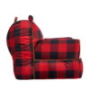 Dearfoams Bean Bag Chair, Red and Black