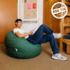 Big Joe Fuf Medium Foam Filled Bean Bag Chair, Kids and Teens, Collegiate Green Lenox, 3ft Big