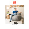 Big Joe Fuf Large Bean Bag Chair, Plush 4ft, Gray