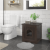 Easyfashion Cat Litter Box End Table, Espresso