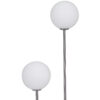 DecMode 31" 2 Light Orb Silver Table Lamp with White Glass Shade DecMode 31" 2 Light Orb Silver Table Lamp with White Glass Shade