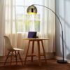 Teamson Home Arquer Arc 66.93" Metal Floor Lamp with Bell Shade, Gold Teamson Home Arquer Arc 66.93" Metal Floor Lamp with Bell Shade, Gold