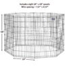 MidWest Foldable Metal Exercise Pet Dog Playpen, without Door, 48"H MidWest Foldable Metal Exercise Pet Dog Playpen, without Door, 48"H