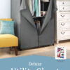 Whitmor Deluxe Utility Closet Organizer - 6 Shelves - Metal - Removable Cover