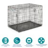 MidWest Homes For Pets Double Door iCrate Metal Dog Crate, 42" MidWest Homes For Pets Double Door iCrate Metal Dog Crate, 42"