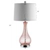 SAFAVIEH Finnley Contemporary Chic with USB Port Table Lamp, Blush