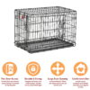 MidWest Homes For Pets Life Stages Folding Double Door Metal Dog Crate