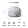 Big Joe Fuf Medium Bean Bag Chair, Lenox 3ft, Dolce Terrazzo
