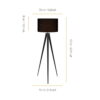 Teamson Home Romanza 60.23" Postmodern Tripod Floor Lamp with Drum Shade, Matte Black Teamson Home Romanza 60.23" Postmodern Tripod Floor Lamp with Drum Shade, Matte Black
