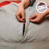 Big Joe Fuf Medium Foam Filled Bean Bag Chair, Kids and Teens, Scarlet/Grey Lenox, 3ft Big