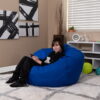 Flash Furniture Oversized Solid Royal Blue Refillable Bean Bag Chair for All Ages