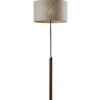 Adesso Ethan Floor Lamp, Walnut Rubberwood with Black Accents