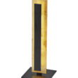 Adesso Hayden LED Table Lamp, Black with Gold Foil, Black Metal with Gold Foil Shade