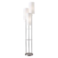 Adesso Trio Floor Lamp in Stainless Steel Finish Color