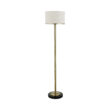 Drum Shade Floor Lamp Beige and Brass