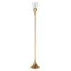 Evelyn&Zoe Contemporary Metal Floor Lamp with Clear Glass Shade