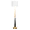 Evelyn&Zoe Industrial 60 in 1-Light Adjustable Height Floor Lamp, Gold