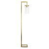 Evelyn&Zoe Modern Metal Floor Lamp with Clear Glass Shade