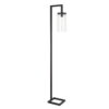 Evelyn&Zoe Modern Metal Floor Lamp with Seeded Glass Shade