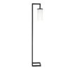 Evelyn&Zoe Modern Metal Floor Lamp with White Milk Glass Shade