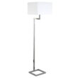 Evelyn&Zoe Modern Metal Floor Lamp, Polished Nickel