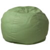 Flash Furniture Dillon Small Solid Green Refillable Bean Bag Chair for Kids and Teens