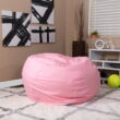 Flash Furniture Oversized Light Pink Dot Refillable Bean Bag Chair for All Ages