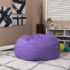 Flash Furniture Oversized Solid Purple Refillable Bean Bag Chair for All Ages