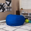 Flash Furniture Oversized Solid Royal Blue Refillable Bean Bag Chair for All Ages