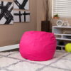 Flash Furniture Small Solid Hot Pink Refillable Bean Bag Chair for Kids and Teens