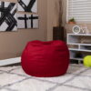 Flash Furniture Small Solid Red Refillable Bean Bag Chair for Kids and Teens