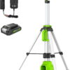 Greenworks 24V 2-in-1 Standing Light, LED Work Light with 2Ah Battery and Charger
