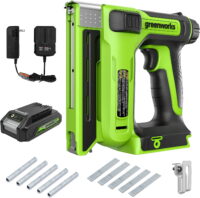 Greenworks 24V 3/8" Crown Stapler with 2Ah Battery and 2A Charger