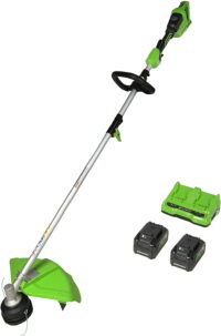Greenworks 48V (2x24V) 16" Brushless (Attachment Capable) String Trimmer w/ (2) 4Ah Batteries