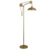 Evelyn&Zoe Industrial Metal Floor Lamp with Solid Wheel Pulley System