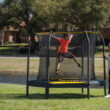 JumpKing 7.5-Foot Trampoline, with Enclosure, Black/Yellow