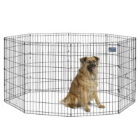 MidWest Foldable Metal Exercise Pet Dog Playpen without Door, 36"H