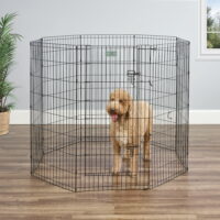 MidWest Home for Pets Dog Foldable Metal Exercise Playpen with Door, 48"H