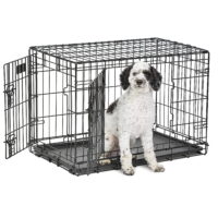 MidWest Homes For Pets Life Stages Folding Double Door Metal Dog Crate