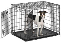 MidWest Homes For Pets Ultima Pro Extra-Strong Double Door Folding Metal Dog Crate, 30"