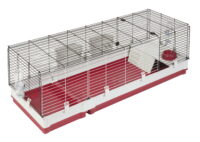 Midwest Homes for Pets Deluxe Rabbit & Guinea Pig Cage, XX-Large, White & Red
