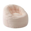 POD by Urban Shop Soft Plush Corduroy Bean Bag Chair with Pocket, Pink