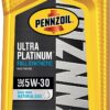 Pennzoil Ultra Platinum Full Synthetic 5W-30 Motor Oil (1 Quart, Case of 6)