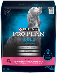 Purina Pro Plan Sensitive Skin and Sensitive Stomach Dog Food Salmon and Rice Formula, 30 lb.