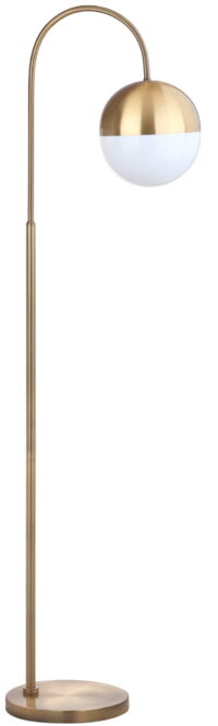Safavieh Jonas 55.5 in. H Modern Glam Curved Floor Lamp, Brass Gold