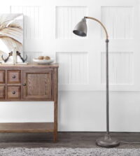Safavieh Naldo 60 in. H Rustic Floor Lamp, Dark Grey
