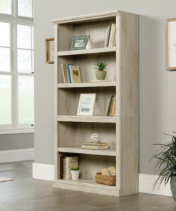 Sauder Select 5 - Shelf Bookcase, Chalked Chestnut Finish