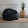 Sorra Home Black Bean Bag Comfy Chair for All Ages