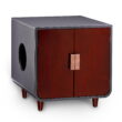 Teamson Pets Dyad Wooden Cat Litter Box, Mocha Walnut